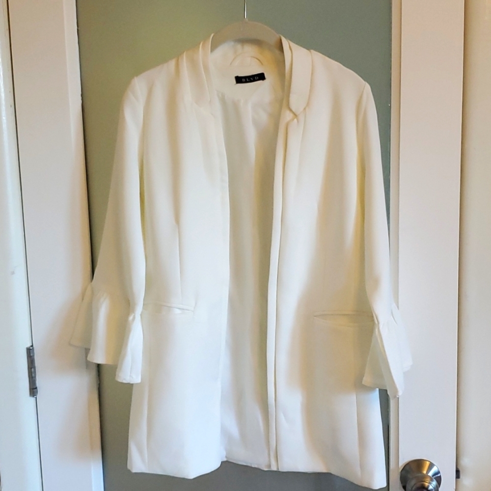 Blvd White Blazer Sz S